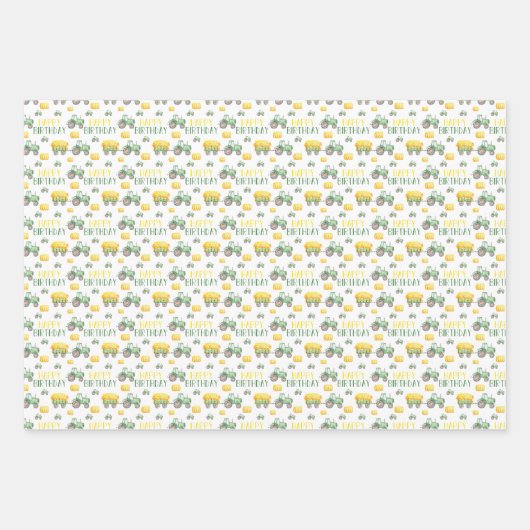 Feuilles de papier d'enveloppement d'anniversaire  (Devant)