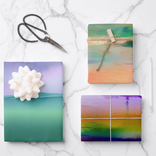 Feuilles de papier d'enveloppement d'aquarelle (Recto)