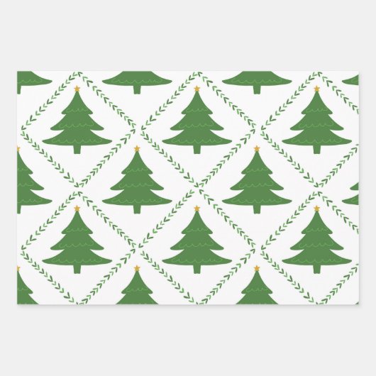 Feuilles de papier d'enveloppement d'arbre de Noël (Devant)