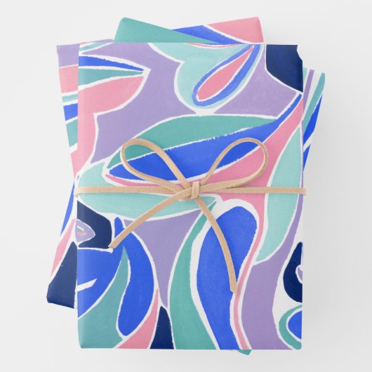 Feuilles de papier d'enveloppement d'art Abstrait (En situation)