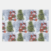 Feuilles de papier d'enveloppement de bonhomme de (Devant 2)