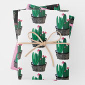 Feuilles de papier d'enveloppement de cactus moder (En situation)