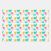 Feuilles de papier d'enveloppement de chats (Devant 3)