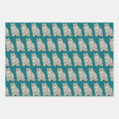 Feuilles de papier d'enveloppement de chats (Devant 3)