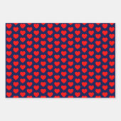 Feuilles de papier d'enveloppement de coeur bleu r (Devant 3)