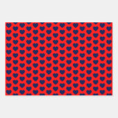 Feuilles de papier d'enveloppement de coeur bleu r (Devant 2)