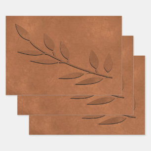 Feuilles de papier d'enveloppement de cuivre broy