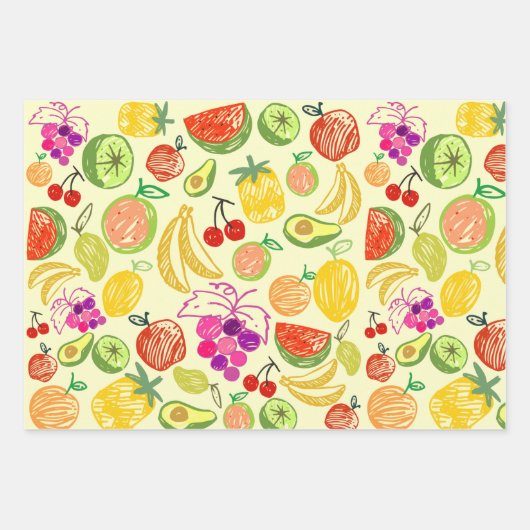 Feuilles de papier d'enveloppement de fruits (Devant)
