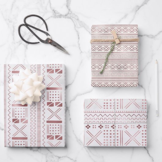 Feuilles de papier d'enveloppement de géo métalliq (Recto)