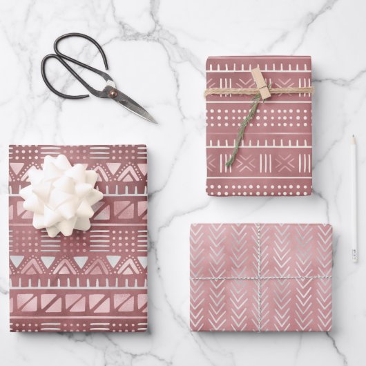 Feuilles de papier d'enveloppement de géo métalliq (Recto)