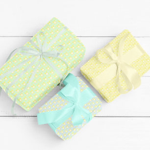 Feuilles de papier d'enveloppement de lapin jaune