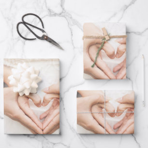 Feuilles de papier d'enveloppement de mariage élég