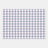 Feuilles de papier d'enveloppement de Motif de flo (Devant)