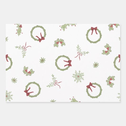 Feuilles de papier d'enveloppement de Noël (Devant)