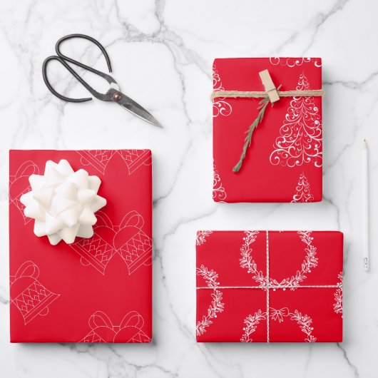 Feuilles de papier d'enveloppement de Noël (Recto)