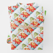 Feuilles de papier d'enveloppement de Noël (En situation)