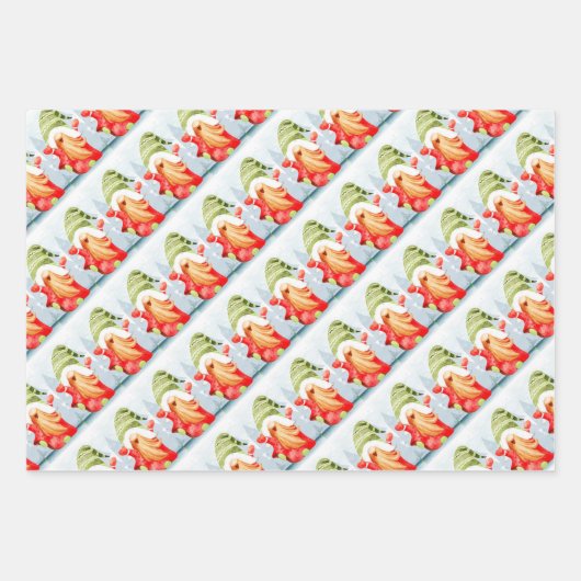 Feuilles de papier d'enveloppement de Noël (Devant)