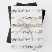 Feuilles de papier d'enveloppement de Noël (En situation)