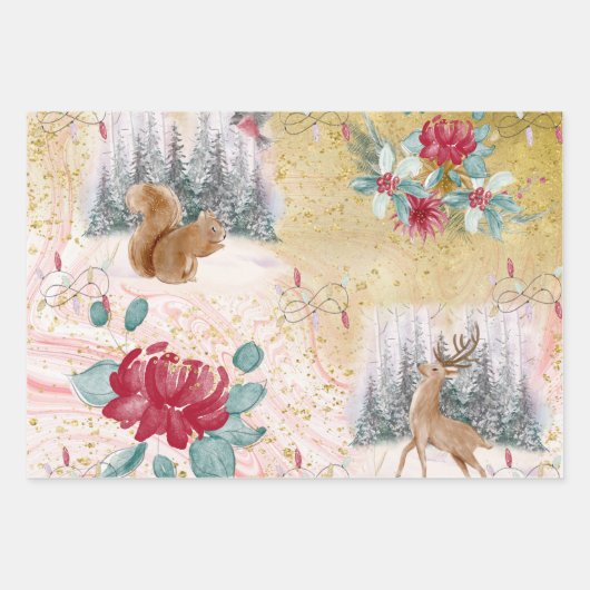 Feuilles de papier d'enveloppement de Noël (Devant 2)