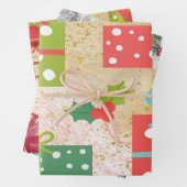 Feuilles de papier d'enveloppement de Noël (En situation)