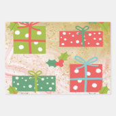 Feuilles de papier d'enveloppement de Noël (Devant)