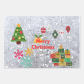 Feuilles de papier d'enveloppement de Noël (Devant)
