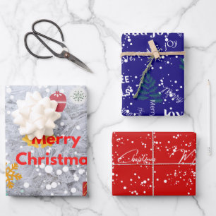 Feuilles de papier d'enveloppement de Noël