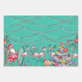 Feuilles de papier d'enveloppement de Noël des Fêt (Devant 3)