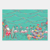 Feuilles de papier d'enveloppement de Noël des Fêt (Devant 3)