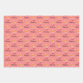 Feuilles de papier d'enveloppement de Noël personn (Devant)