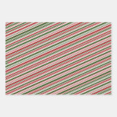 Feuilles de papier d'enveloppement de Noël rouge e (Devant)