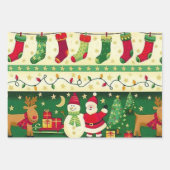 Feuilles de papier d'enveloppement de Noël très vi (Devant 3)