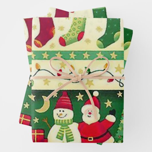 Feuilles de papier d'enveloppement de Noël très vi (En situation)