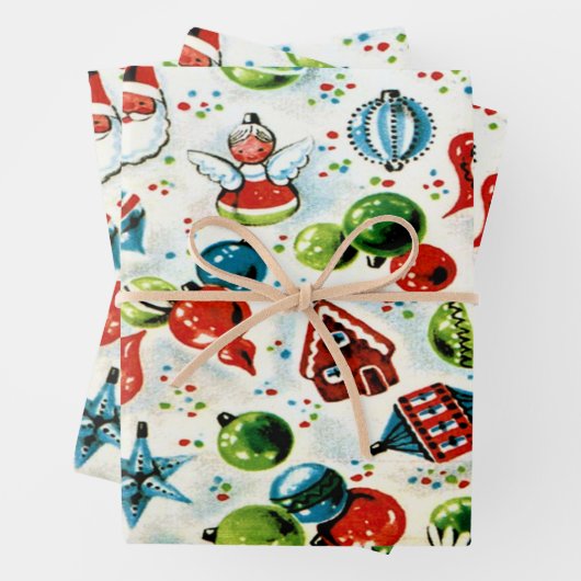 Feuilles de papier d'enveloppement de Noël très vi (En situation)