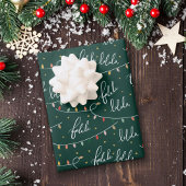 Feuilles de papier d'enveloppement de Noël vert