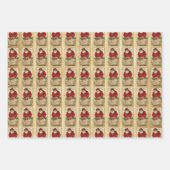 Feuilles de papier d'enveloppement de Noël Vintage (Devant 2)