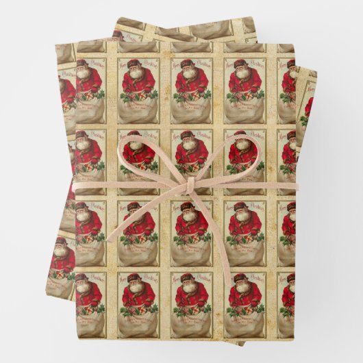 Feuilles de papier d'enveloppement de Noël Vintage (En situation)