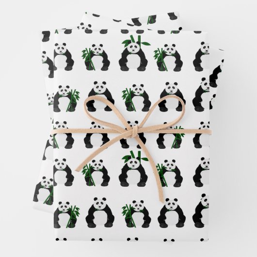 Feuilles de papier d'enveloppement de pandas (En situation)