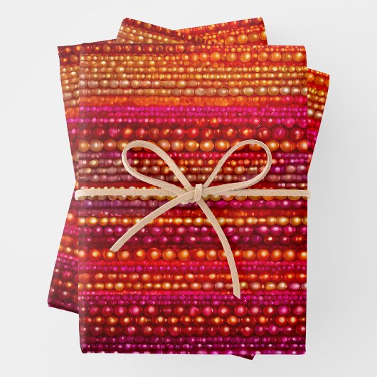 Feuilles de papier d'enveloppement de perles color