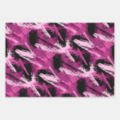 Feuilles de papier d'enveloppement de pinceau rose (Devant 3)