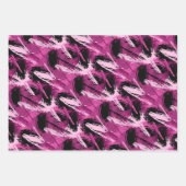 Feuilles de papier d'enveloppement de pinceau rose (Devant)