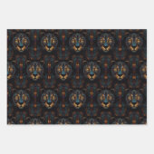 Feuilles de papier d'enveloppement de portrait de  (Devant 3)