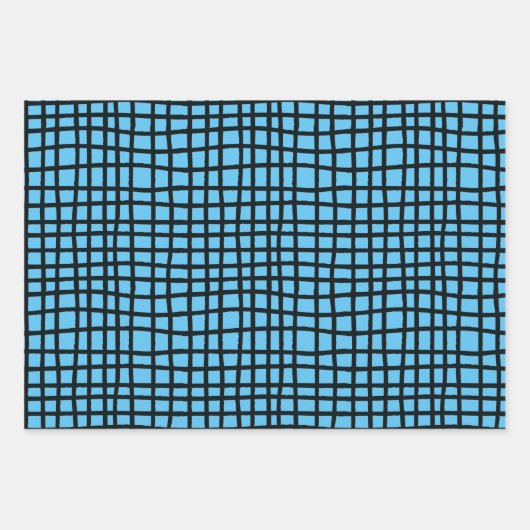 Feuilles de papier d'enveloppement de quadrillage (Devant 2)