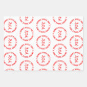 Feuilles de papier d'enveloppement de texte Red Se (Devant 3)