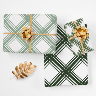 Feuilles de papier d'enveloppement de trio vert am