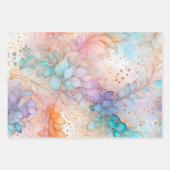 Feuilles de papier d'enveloppement d'encre Abstrai (Devant 2)