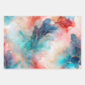 Feuilles de papier d'enveloppement d'encre Abstrai (Devant 3)