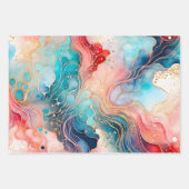 Feuilles de papier d'enveloppement d'encre Abstrai (Devant 2)