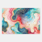 Feuilles de papier d'enveloppement d'encre Abstrai (Devant)