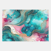 Feuilles de papier d'enveloppement d'encre Abstrai (Devant 2)